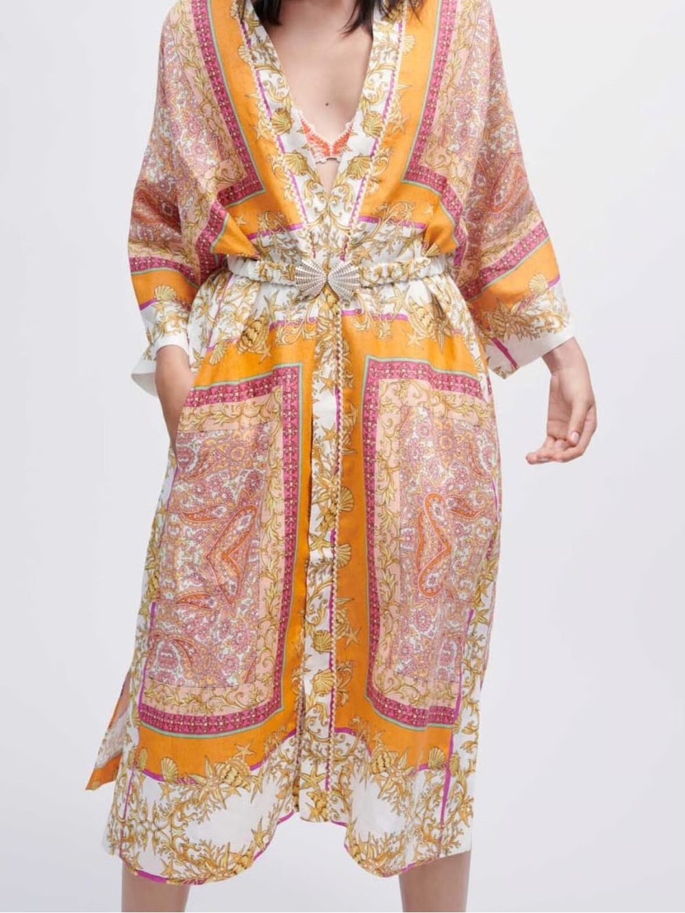 Maje Printed Kimono Robe - Picture 5 of 9